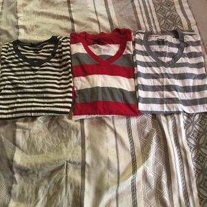 Striped v-neck bundle in assorted colors